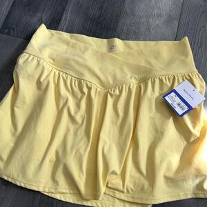 Yellow Skirt with Built-in Shorts